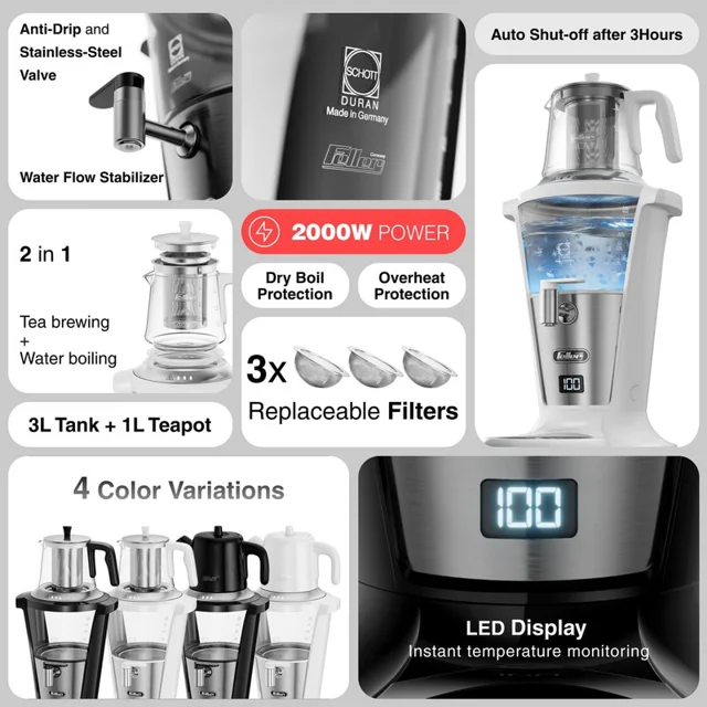 چای ساز روی هم فلر مدل TS390 101516290